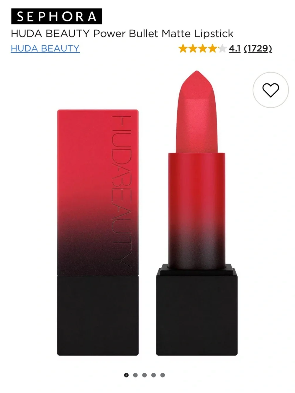 Huda Beauty Power Bullet Matte Lipstick in Spring Break
